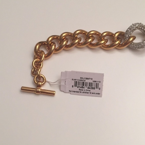 Michael Kors gold and pavé Diamond bracelet NWT - Picture 4 of 8